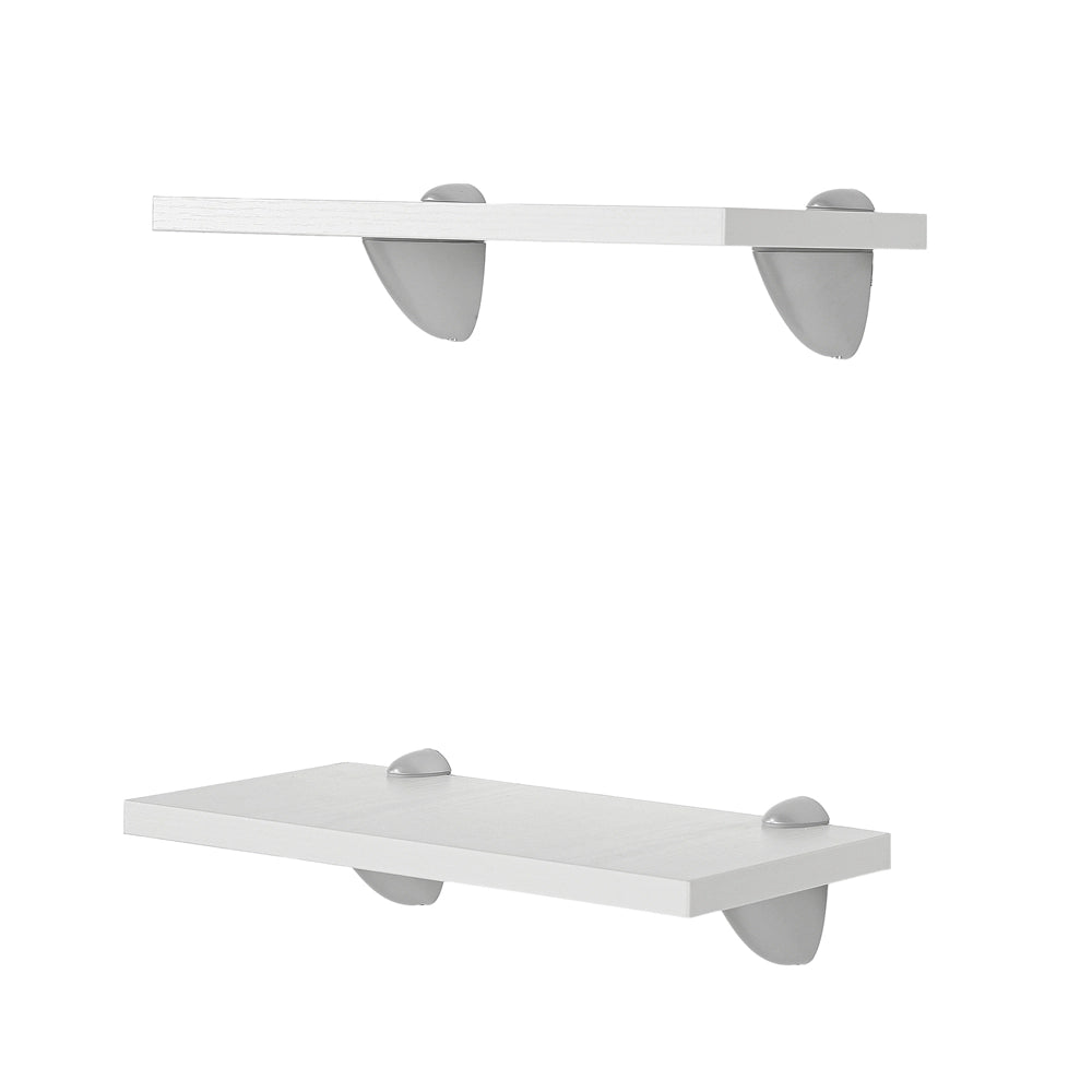 Coppia mensole 45x23 cm salvaspazio in legno bianco linea Pilar