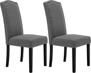 Set di 2 poltrone da sala da pranzo - poltrone con alta schiena - poltrone imbottite - progettate ergonomicamente - in legno massiccio duraturo - protezione del pavimento - 47 cm x 103 cm x 63 cm