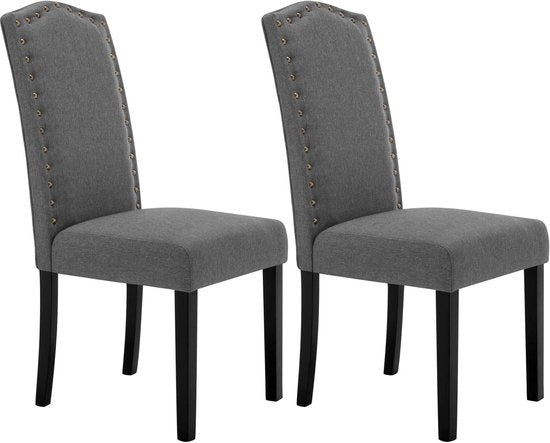Set di 2 poltrone da sala da pranzo - poltrone con alta schiena - poltrone imbottite - progettate ergonomicamente - in legno massiccio duraturo - protezione del pavimento - 47 cm x 103 cm x 63 cm