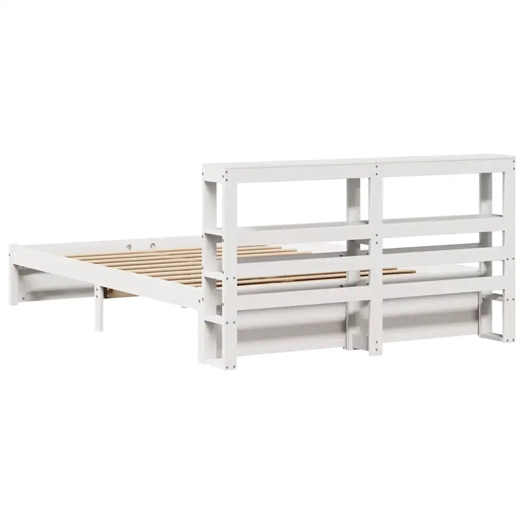 Giroletto con Testiera senza Materasso-Struttura Letto Bianco 120x200 cm 849284