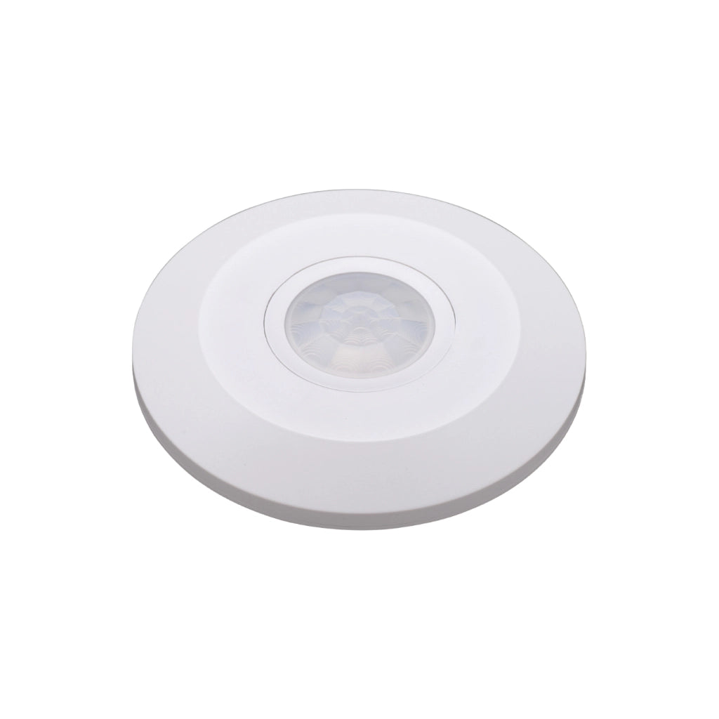 Alcapower Sensore di presenza da soffitto 360 gradi IP20, tecnologia infrarossi con portata regolabile fino a 6 metri e carico massimo fino a 2000W