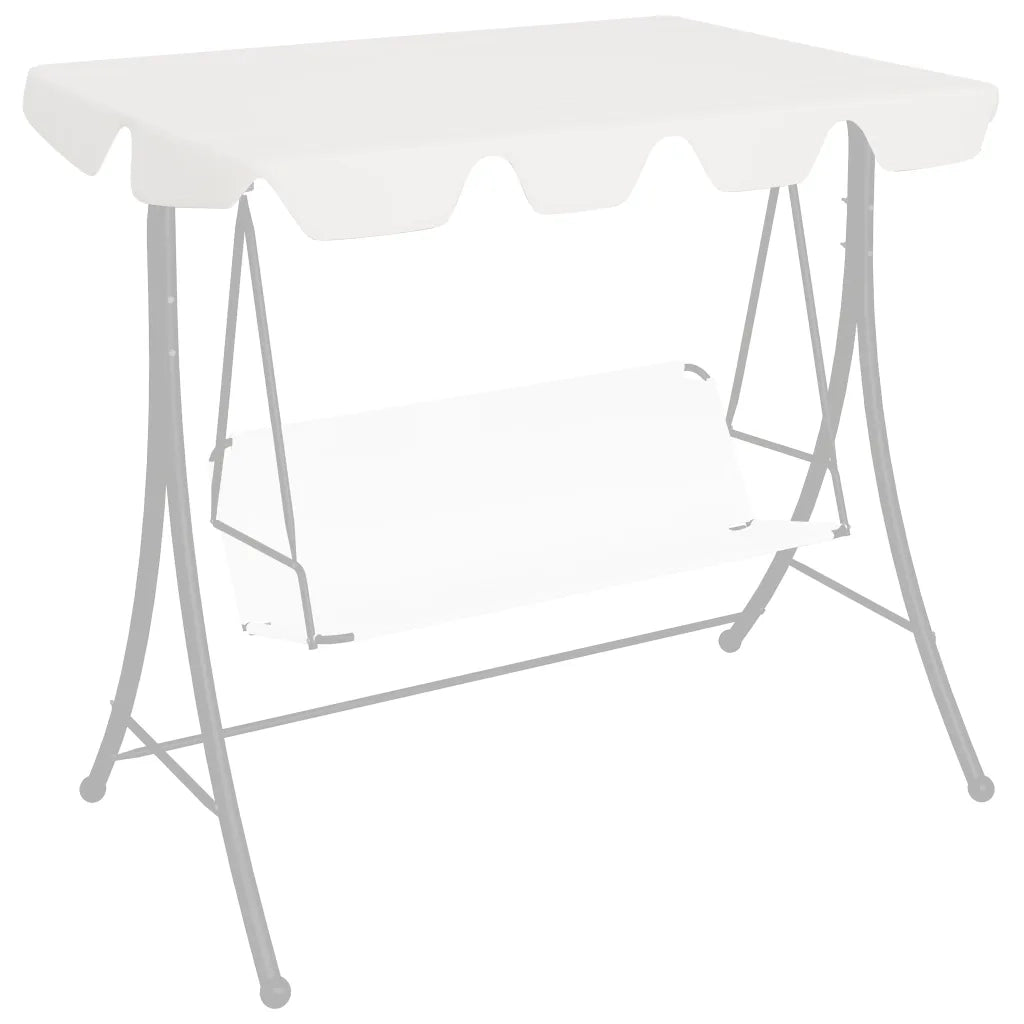 Baldacchino per Dondolo Giardino Bianco 188/168x145/110 cm CFW3533966