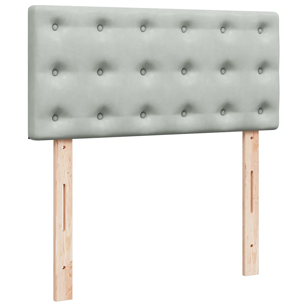 Struttura Letto Pouf con Materasso 100x200 cm Velluto 3312746