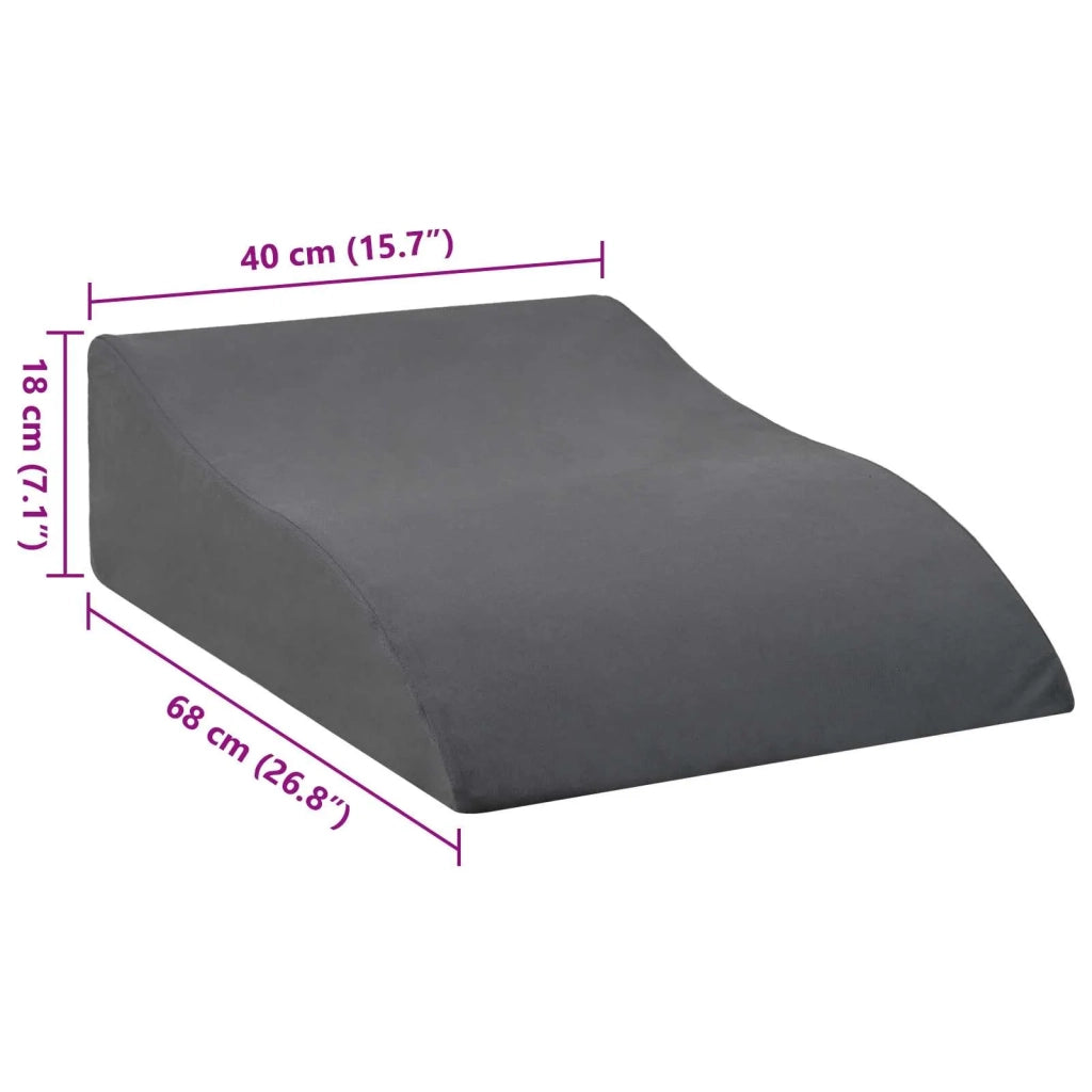 Cuscino per Gambe Grigio 68 x 40 x 18 cm Schiuma PU CFW7798002