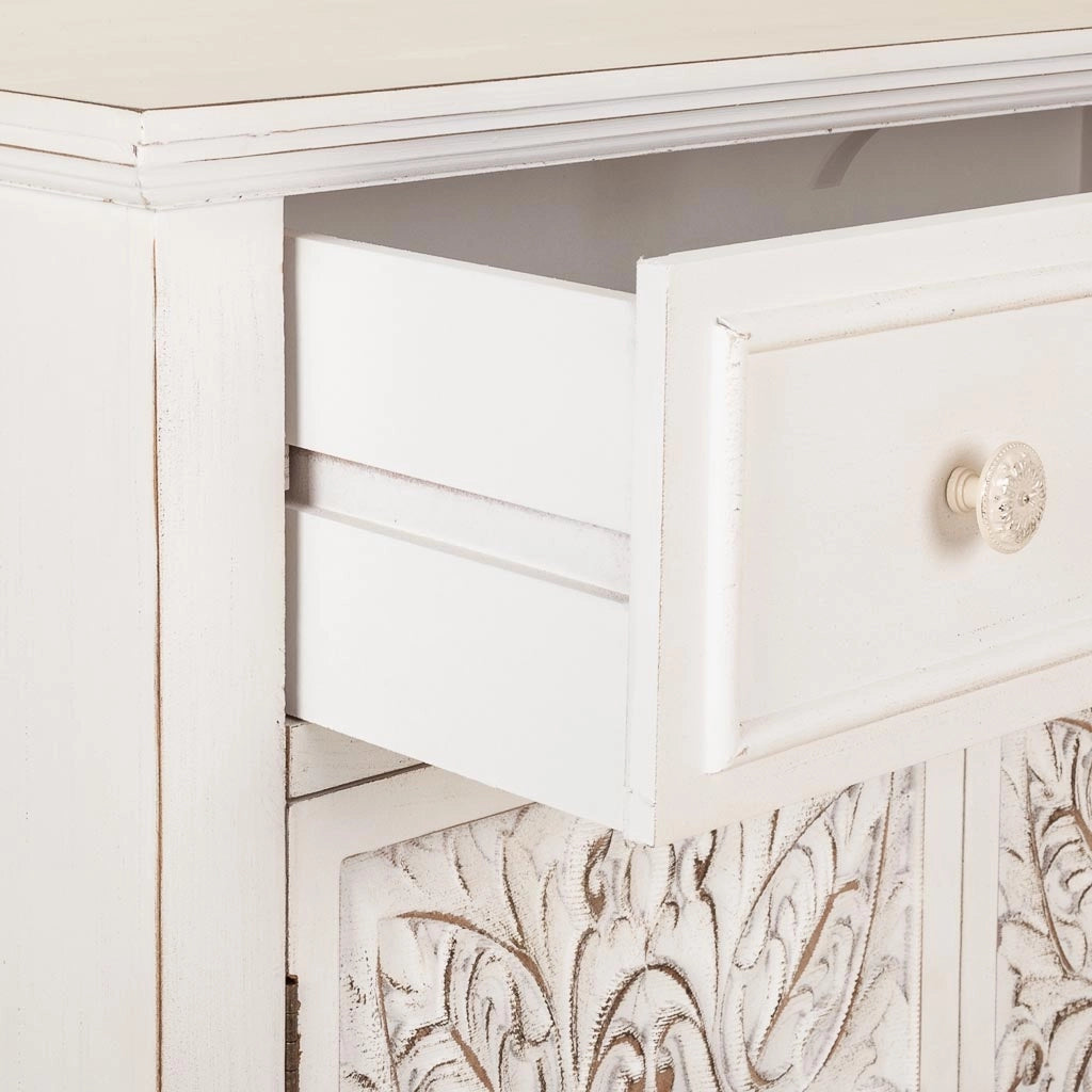 Mobile da ingresso in legno bianco 73x36,5x78h