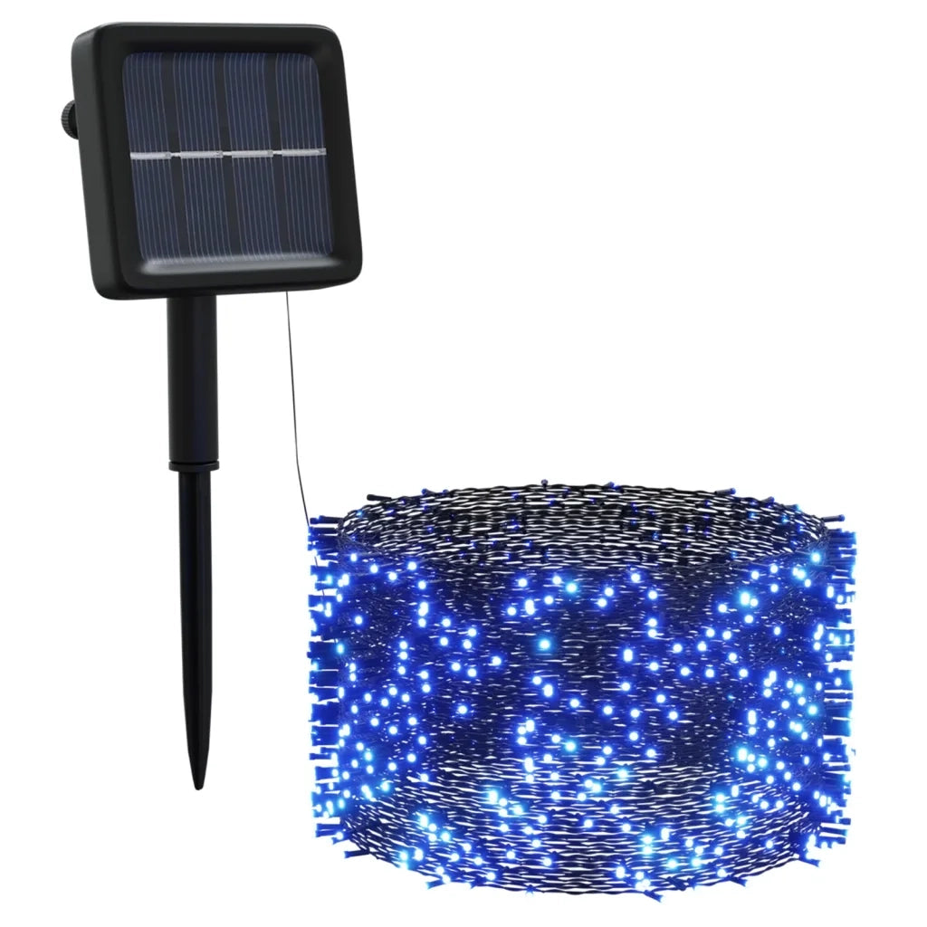 Luci Solari 5 pz 5x200 LED Blu Interni Esterni