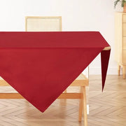 Tavolo Coperto in Lino, 120x120cm, Telaio in Poliestere con Effetto Lotus, Impermeabile, Resistente ai Graffi per Soggiorno, Cucina, Terrazza, Giardino