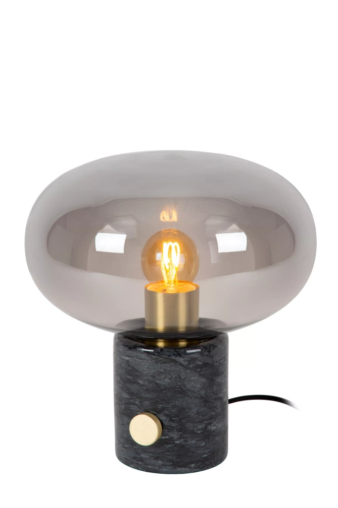 Lampada da tavolo Lucide Charlize marmo nero E27 40W