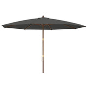 Ombrellone da giardino con palo in legno 400 x 273 cm antracite 02_0008336