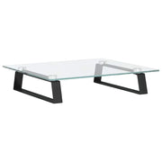 Supporto per monitor mobile da scrivania 40 x 35 x 8 cm vetro temperato e metallo nero 02_0044862