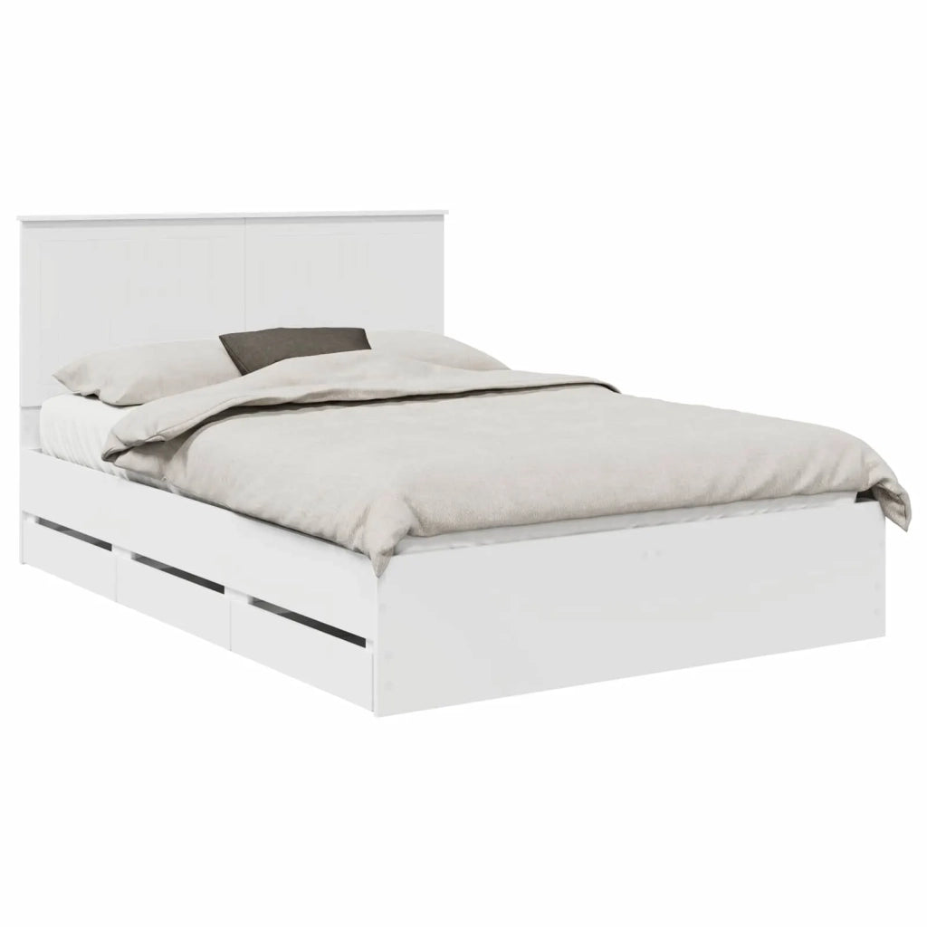 Struttura del letto Bianco 140 x 190 cm Legno Ingegnerizzato