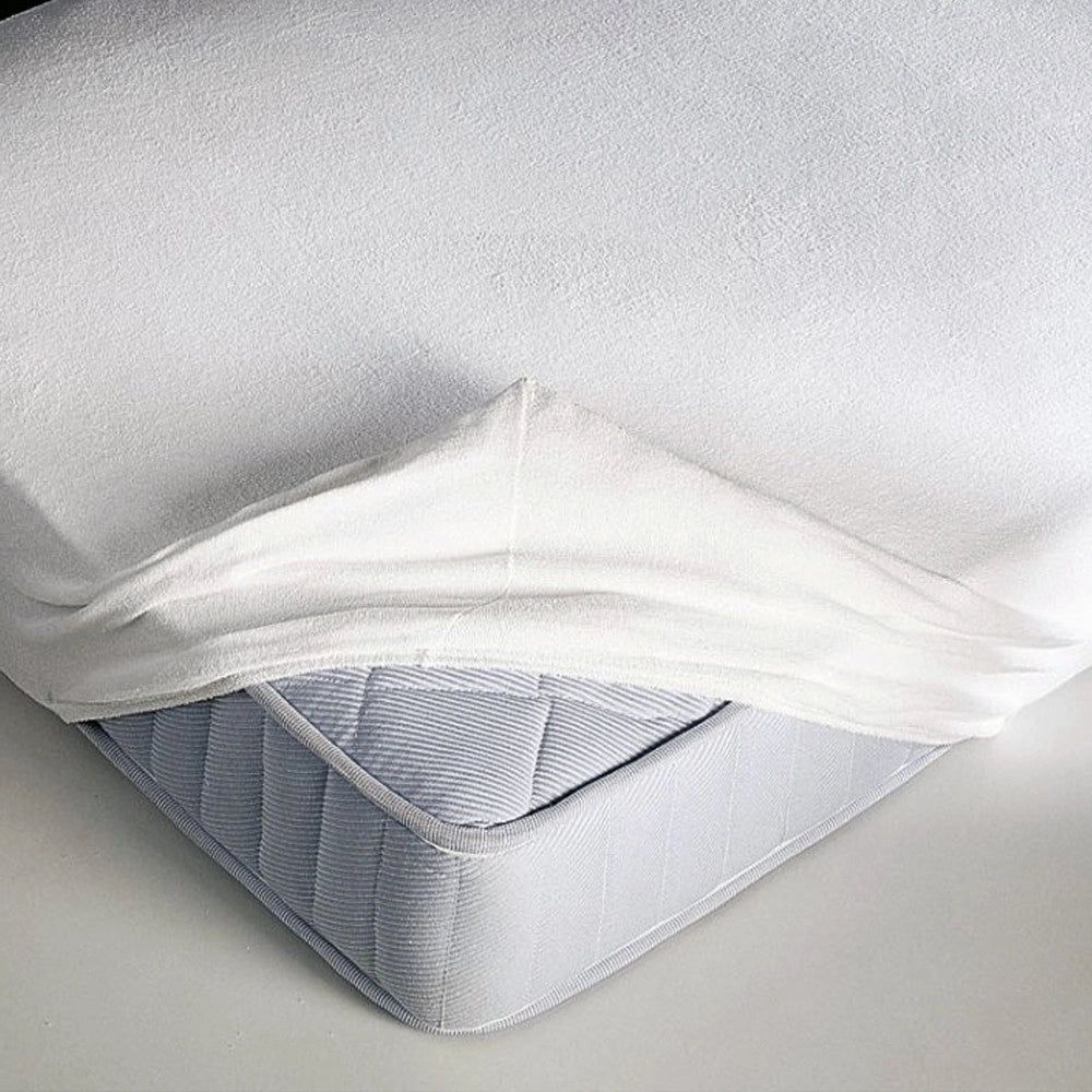 Trade Shop - Copri Materasso Singolo Spugna Idrorepellente Traspirante Angoli 90x200+25cm -