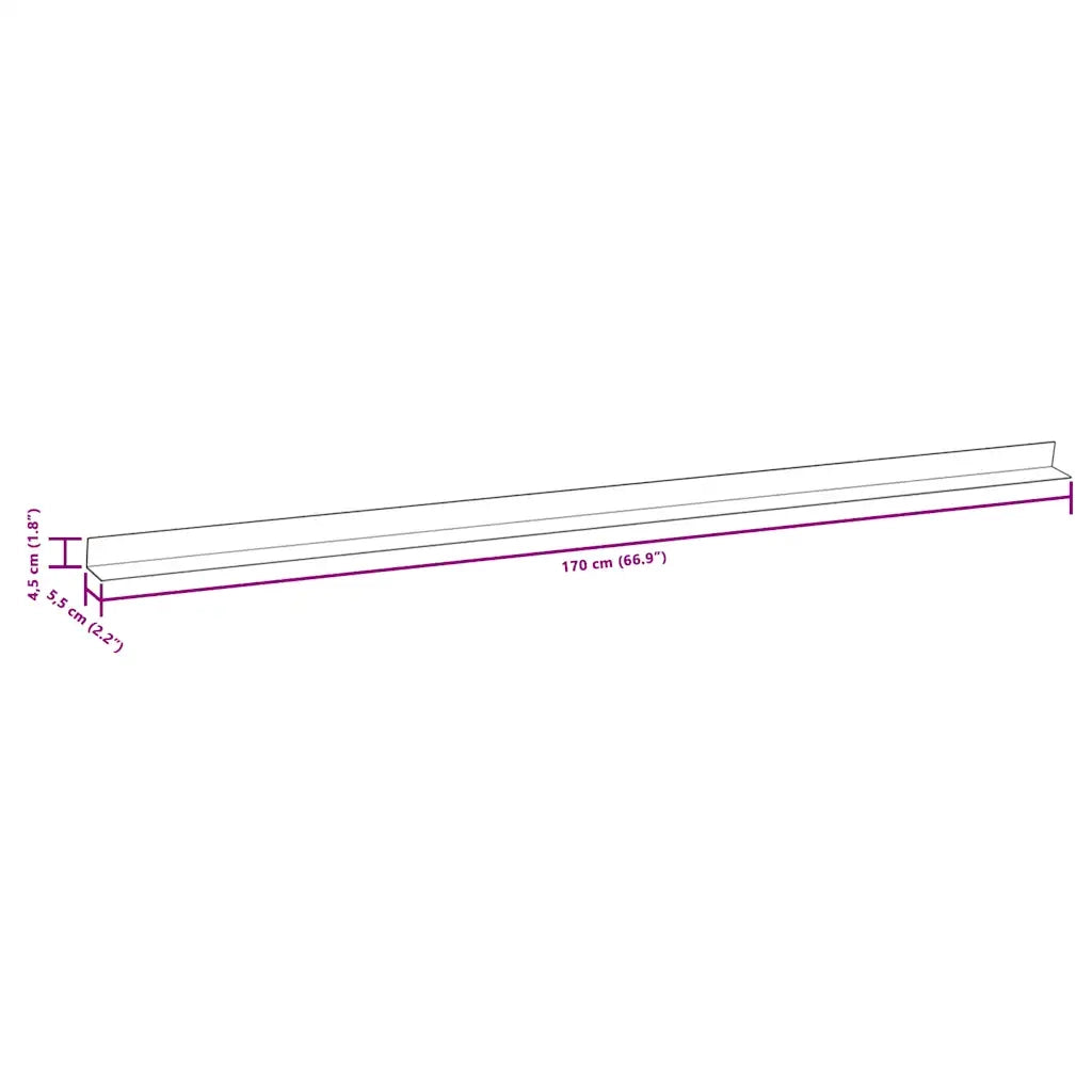 Profili Angolari per Bordi 5 pz in WPC 170 cm Nero CFW6480844