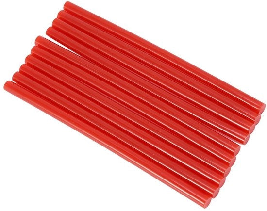 Sticchi di colla a caldo - Colla colorata per DIY - 10 pezzi - 7x150mm - Adesione forte - Adatto per arte e artigianato - Rosso