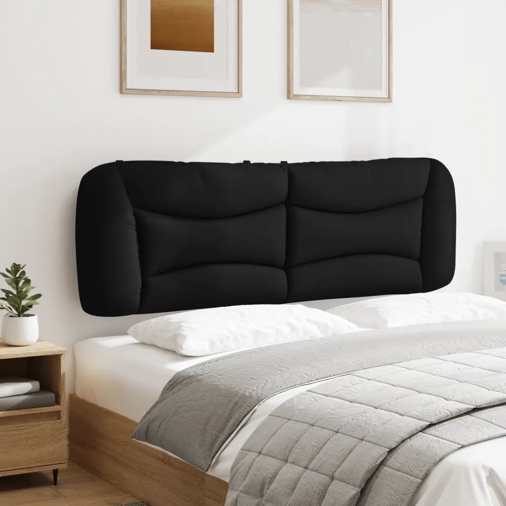 Coussin de tête de lit Hvar noir 160 cm tissu