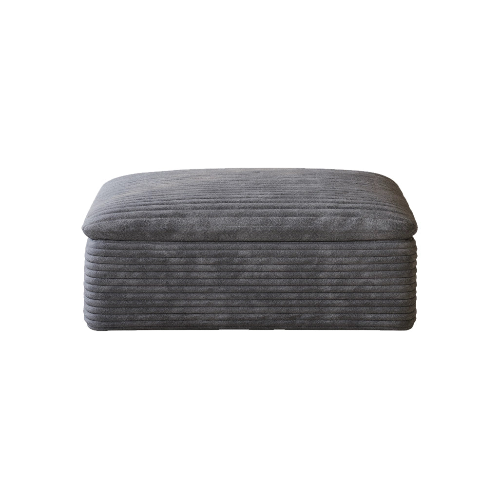 Divano modulare con imbottitura in schiuma e tessuto, Senza telaio in legno, Grigio scuro 96 × 23 × 23 cm