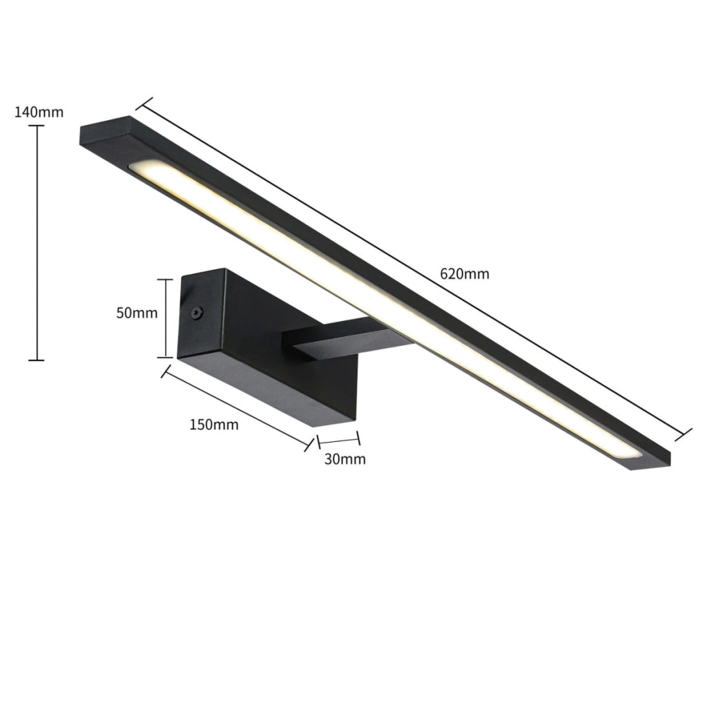 Applique Isla grande nero LED 20W 4000K IP44 LightPrestige