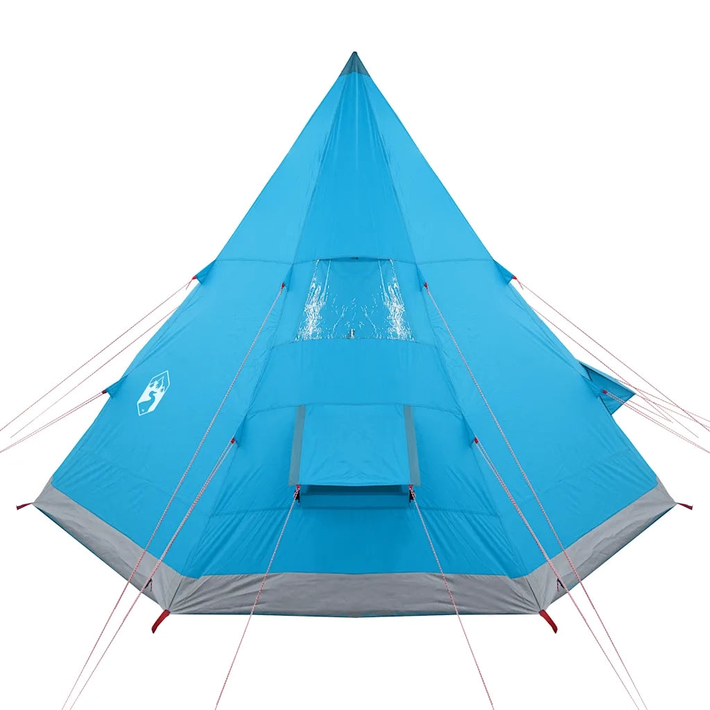Tenda da Campeggio Tipi per 4 Persone-Tenda per Famiglie Blu Impermeabile
