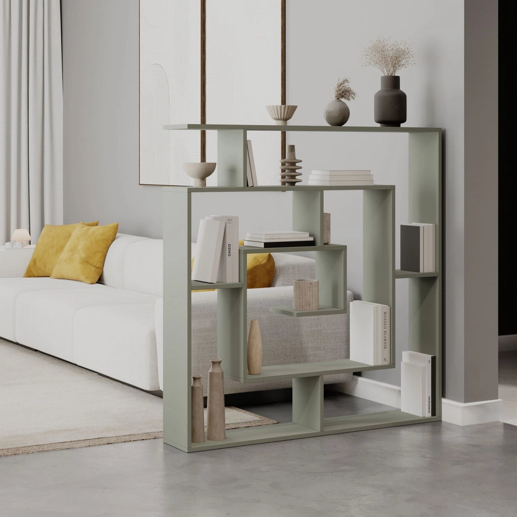 Libreria in legno "Labirent" - 125 x 22 x 129 cm - Verde