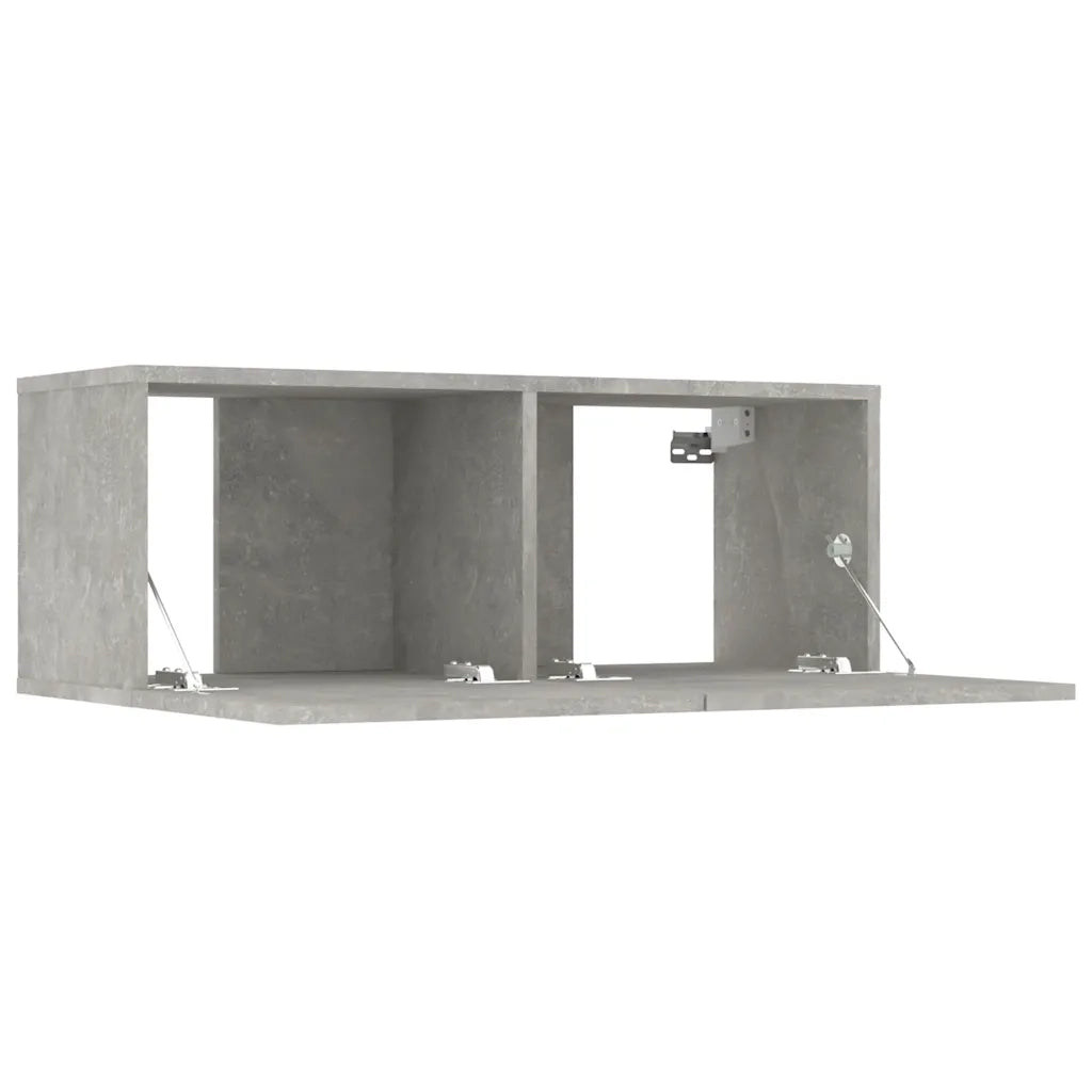 Mobili TV 2 pz Grigio Cemento 80x30x30 cm in Legno Multistrato 804539