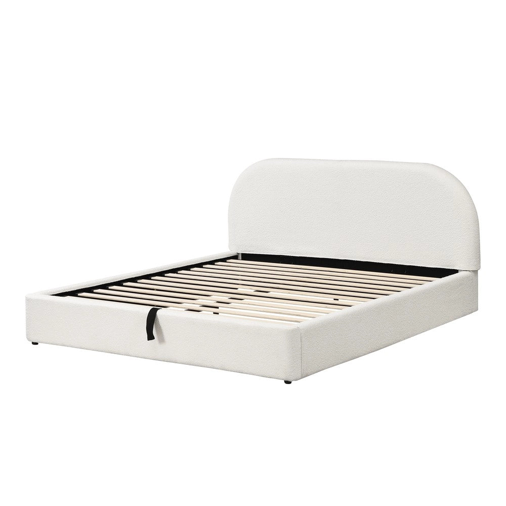 Letto Imbottito Matrimoniale Contenitore con Rete a Doghe ¨C Xylo ¨C Beige, 160x200