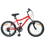 Bicicletta per Bambini 24 Pollici 6-Speed per 8-12 anni Rosso