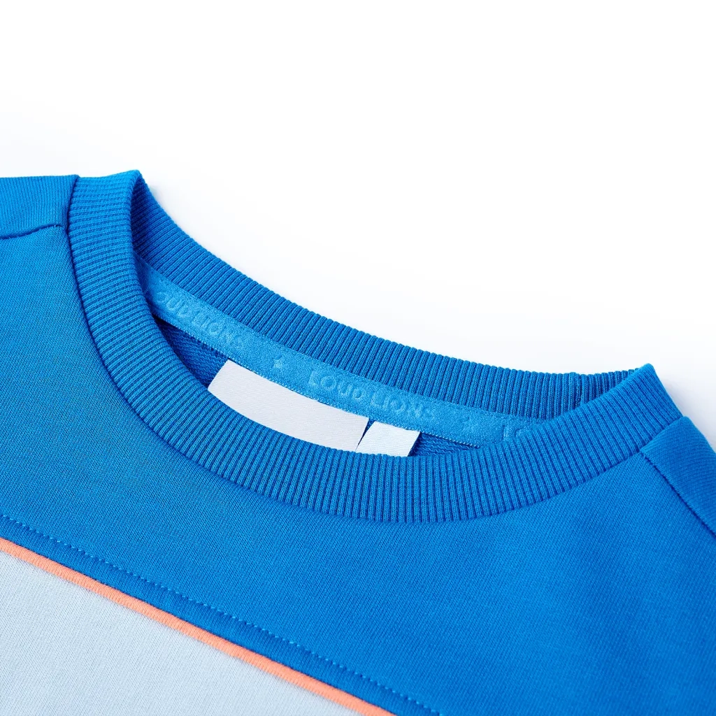 Felpa da Bambino Blu Brillante e Azzurro 140cod mxl 85903