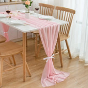 Decorazione della tavola Chiffon per matrimoni Tavolo da pranzo 300cm Decorazione della tavola moderna