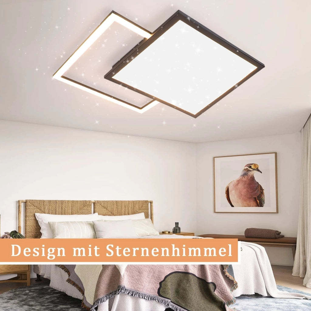 ZMH Lampada da soffitto plafoniera LED doppia stella 46W per soggiorno