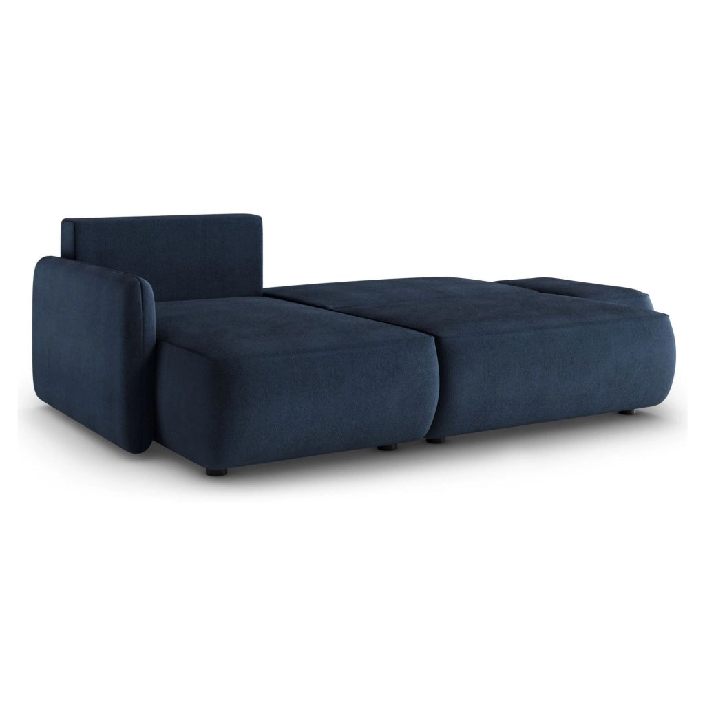 Rezzo, Divano Letto con Penisola Contenitore, 229x148 cm blu