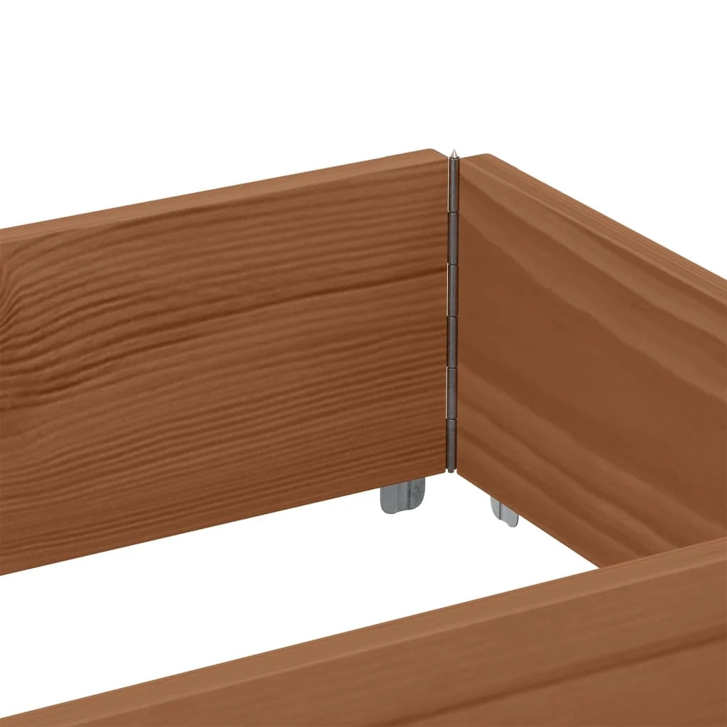 Vassoio per fioriera aiuola rialzata piante fiori terrazza giardino 150 x 50 cm legno massello di pino marrone 02_0037438