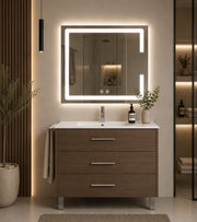 Mobile bagno con lavabo ORIGENBATH RIBERA senza specchio 90x40 cm frassino tea
