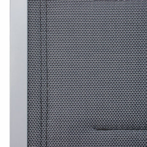 Set di 2 sedie da giardino moderne, alluminio, textilene, grigio