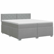 Letto box spring con materasso Grigio Chiaro 200 x 200 cm 3450565
