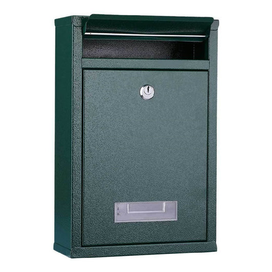 Cassetta Postale in Acciaio Buca per Lettere Interno Esterno Doppia Chiave Verde