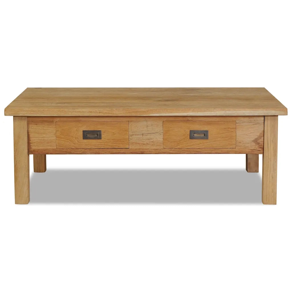 Tavolino da Salotto in Legno Massello di Teak 100x60x35 cm 244483