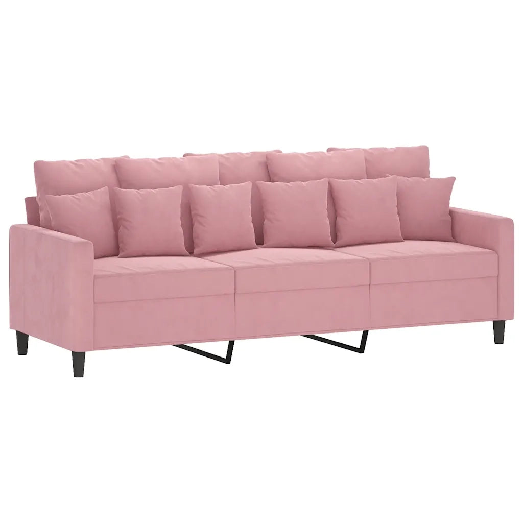 Divano a 3 Posti-Sofa 3 Posti rosa 180 cm in Velluto 324104