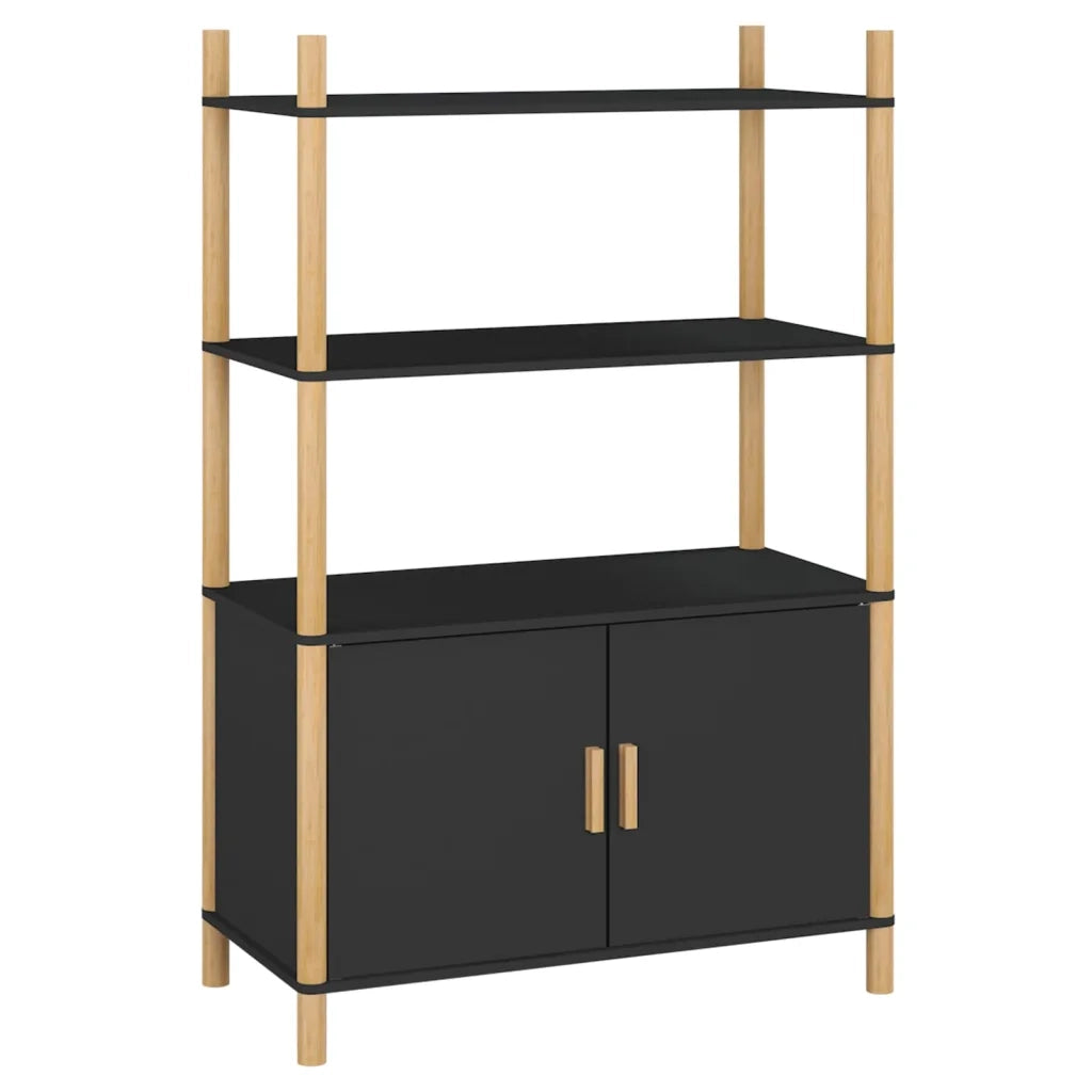 Credenza Nera 80x40x121 cm in Legno Multistrato 345700