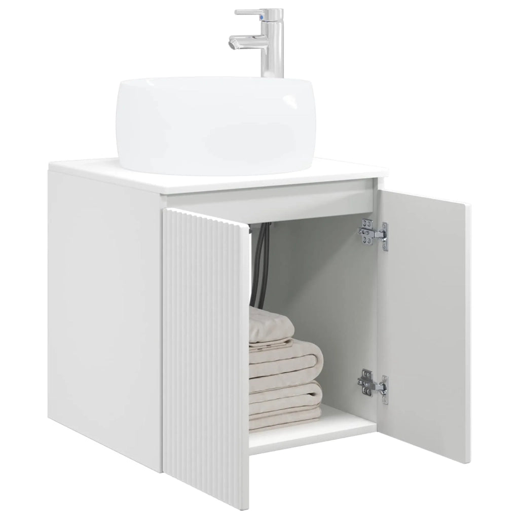 Mobile Lavabo da Parete Bianco 49,5 x 44,5 x 66 cm