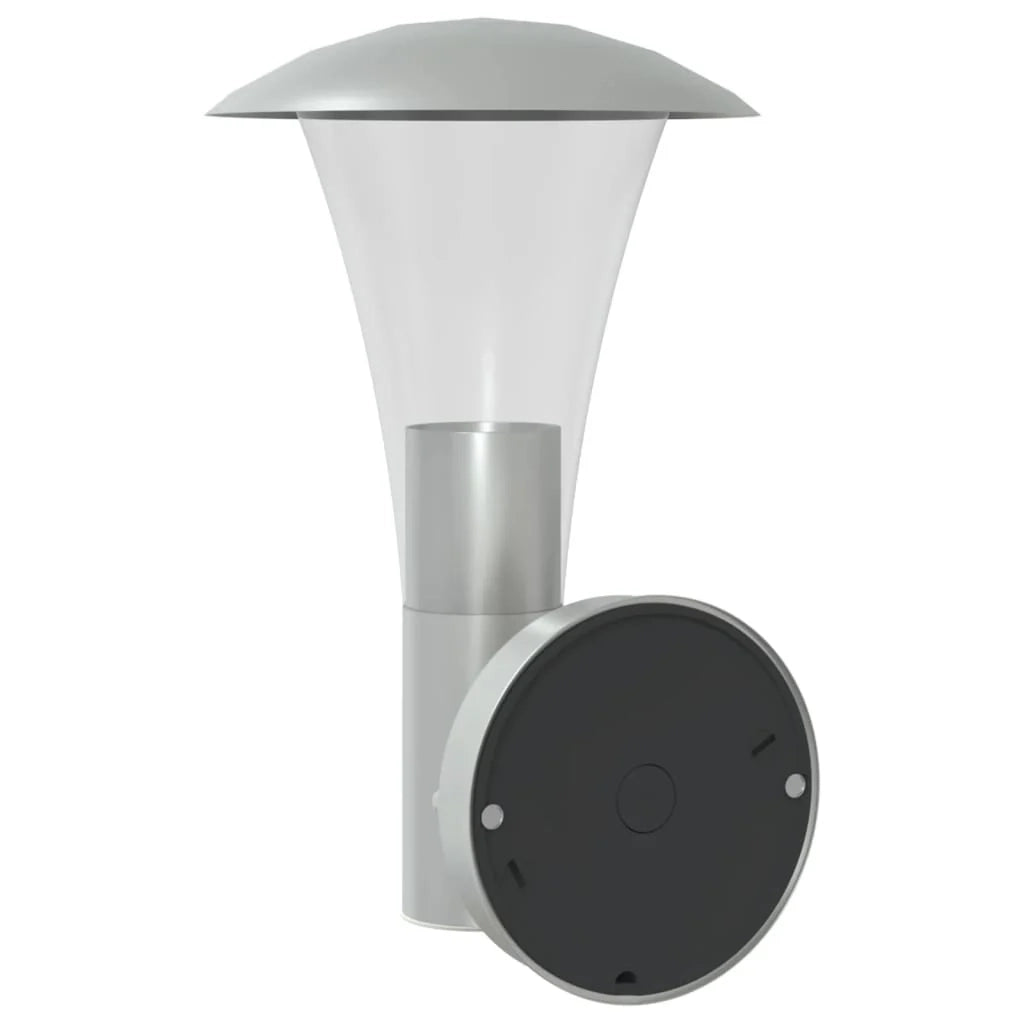 Applique da esterno con sensore a infrarossi 17,5 x 17,5 x 28 cm stile elegante in acciaio inox argento 02_0056557