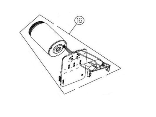Kit assemblato motore scheda e base batteria da matr. PG3520 forbice PV280