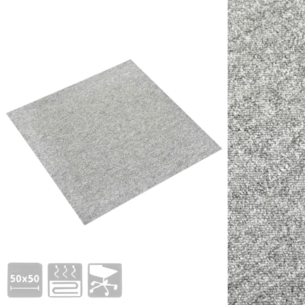 Tappeto 20 pcs Grigio chiaro 50 x 50 cm 100% Polipropilene