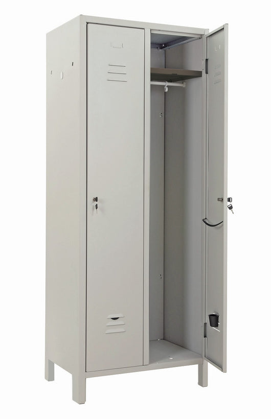 armadio spogliatoio a 2 posti in kit con serratura dimensioni cm 68x34x179h cod:ferx.11612