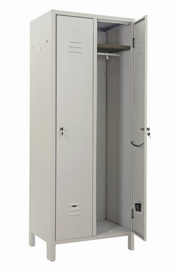 armadio spogliatoio a 2 posti in kit con serratura dimensioni cm 68x34x179h cod:ferx.11612
