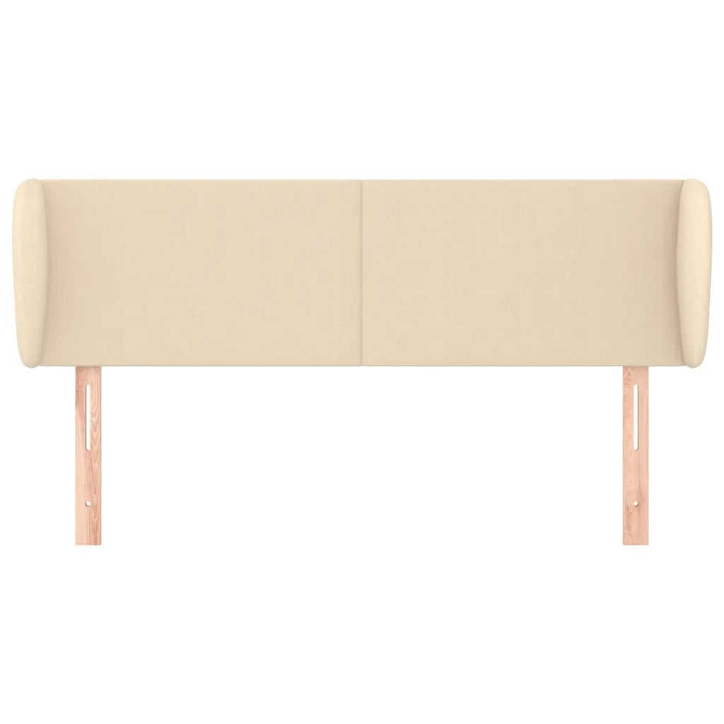 Testiera | Testata ad Orecchio Crema 147x23x78/88 cm in Tessuto
