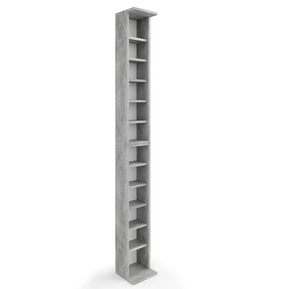 Vicco Scaffale porta cd Calcestruzzo 21 x 183.6 cm Alto