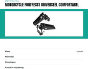 Supporto Pedale Universale - 2 Pezzi - Metallo - Supporti Pedali - Per Moto/Fuoribordo - Duraturo e Comodo - Supporti Pedali