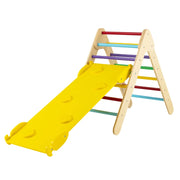 Set arrampicata triangolare 86,5 x 48 x 73,5 cm rampa regolabile per arrampicata e scivolamento in legno multicolore 20_0009931