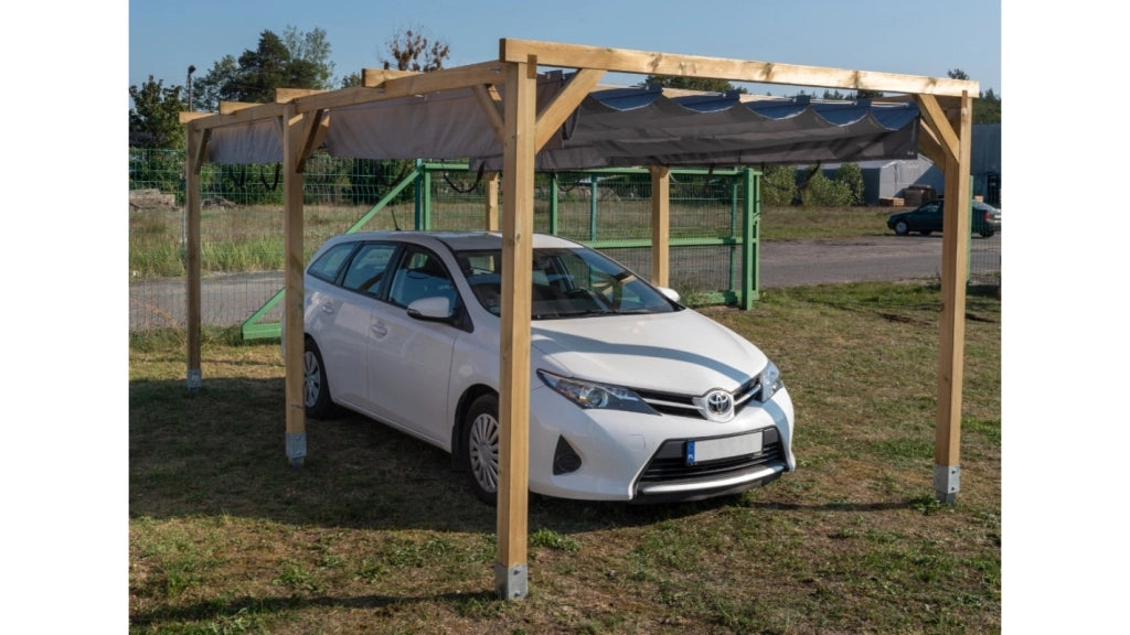 Tettoia posto auto coperto in legno 3x5.1 m - 15.3 m2 - CAR1 - ALTANKA