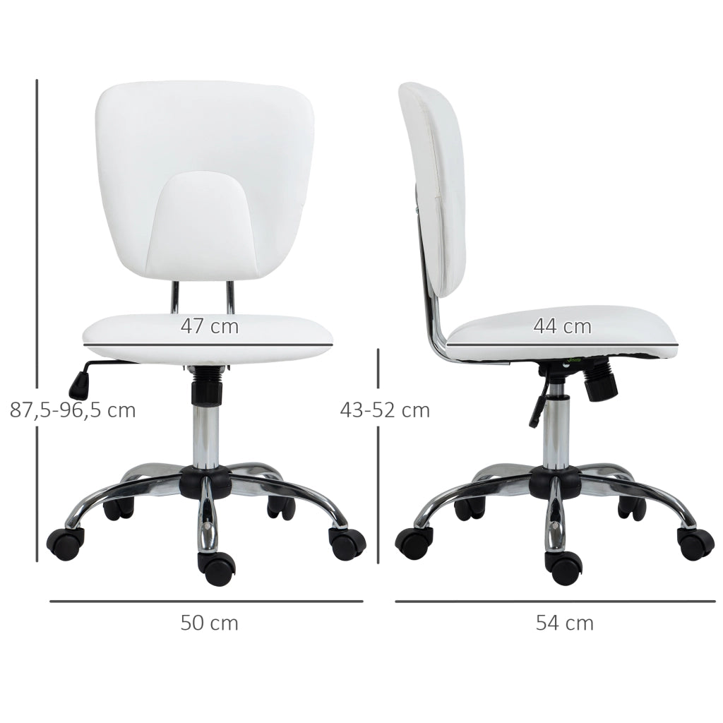 Sedia da ufficio girevole con altezza regolabile e funzione basculante ¨C Minimal ¨C bianco 50x54x87,5-96,5 cm